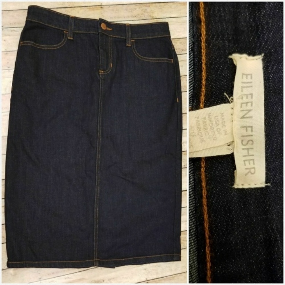 Eileen Fisher Denim Pencil Skirt
